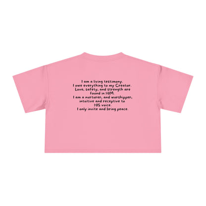 Faith-Inspired Women's Crop Tee, Motivational T-Shirt, Christian Apparel, Inspirational Gift, Summer Fashion