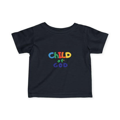 Child of God Infant Tee — Colorful Religious Baby T‑Shirt
