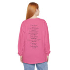 "I Am Who God Says I AM" with Inspirational Scriptures on the back, long sleeve Tee