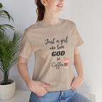 Just a Girl Who Loves God & Coffee Tee - Jersey Short Sleeve