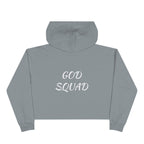 God Squad by THE FOG BRAND-Vibrant Crop Hoodie, Trendy Religious Streetwear, Christian Fashion, Pink, Gift for Her