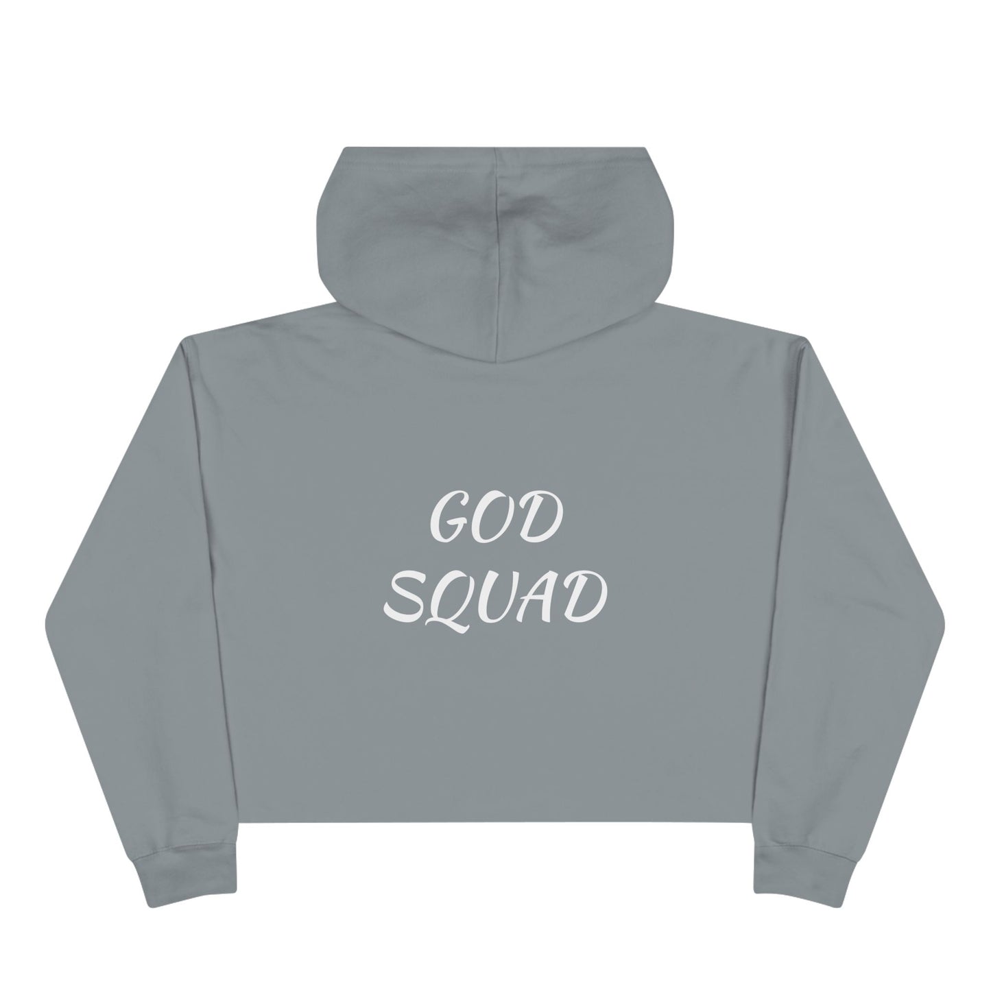God Squad by THE FOG BRAND-Vibrant Crop Hoodie, Trendy Religious Streetwear, Christian Fashion, Pink, Gift for Her