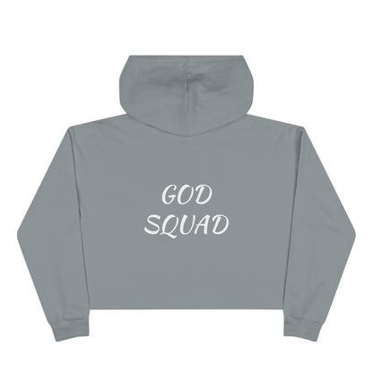God Squad by THE FOG BRAND-Vibrant Crop Hoodie, Trendy Religious Streetwear, Christian Fashion, Pink, Gift for Her