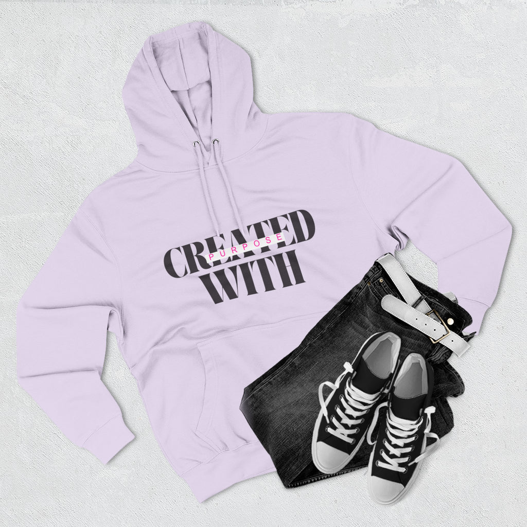 Created With Purpose Hoodie — Inspirational Faith Graphic Hoodie