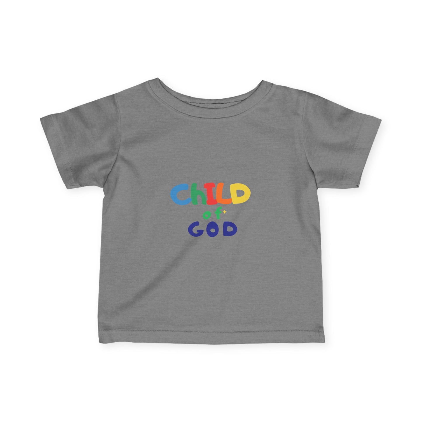 Child of God Infant Tee — Colorful Religious Baby T‑Shirt