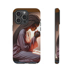 Cell phone case-Woman Praying-Spiritual Prayer Phone Case - Tough Cases with Inspirational Design