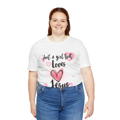 I Just Love Jesus Tee-For Young Women, Colorful, Religious and Christian t-shirt