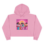 God Squad by THE FOG BRAND-Vibrant Crop Hoodie, Trendy Religious Streetwear, Christian Fashion, Pink, Gift for Her