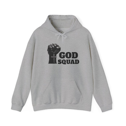 GOD SQUAD by The FOG BRAND- Unisex Hooded Sweatshirt with scripture-Spiritual Gift, Cozy Lounge Wear, Inspirational Apparel, Christian Apparel