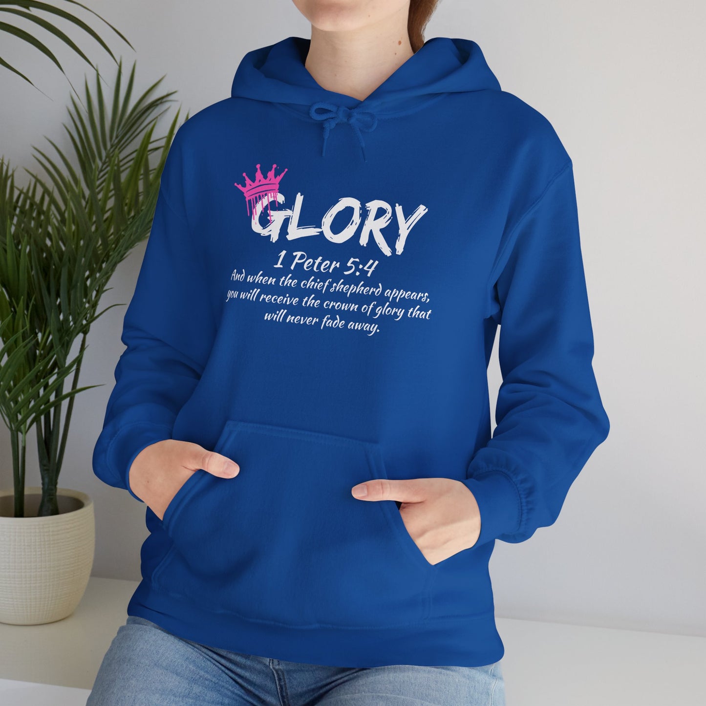 Glory Dripping Crown Unisex Hoodie -Faith inspired Heavy Blend Sweatshirt