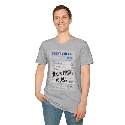 Jesus Paid It All Guest Check T-Shirt