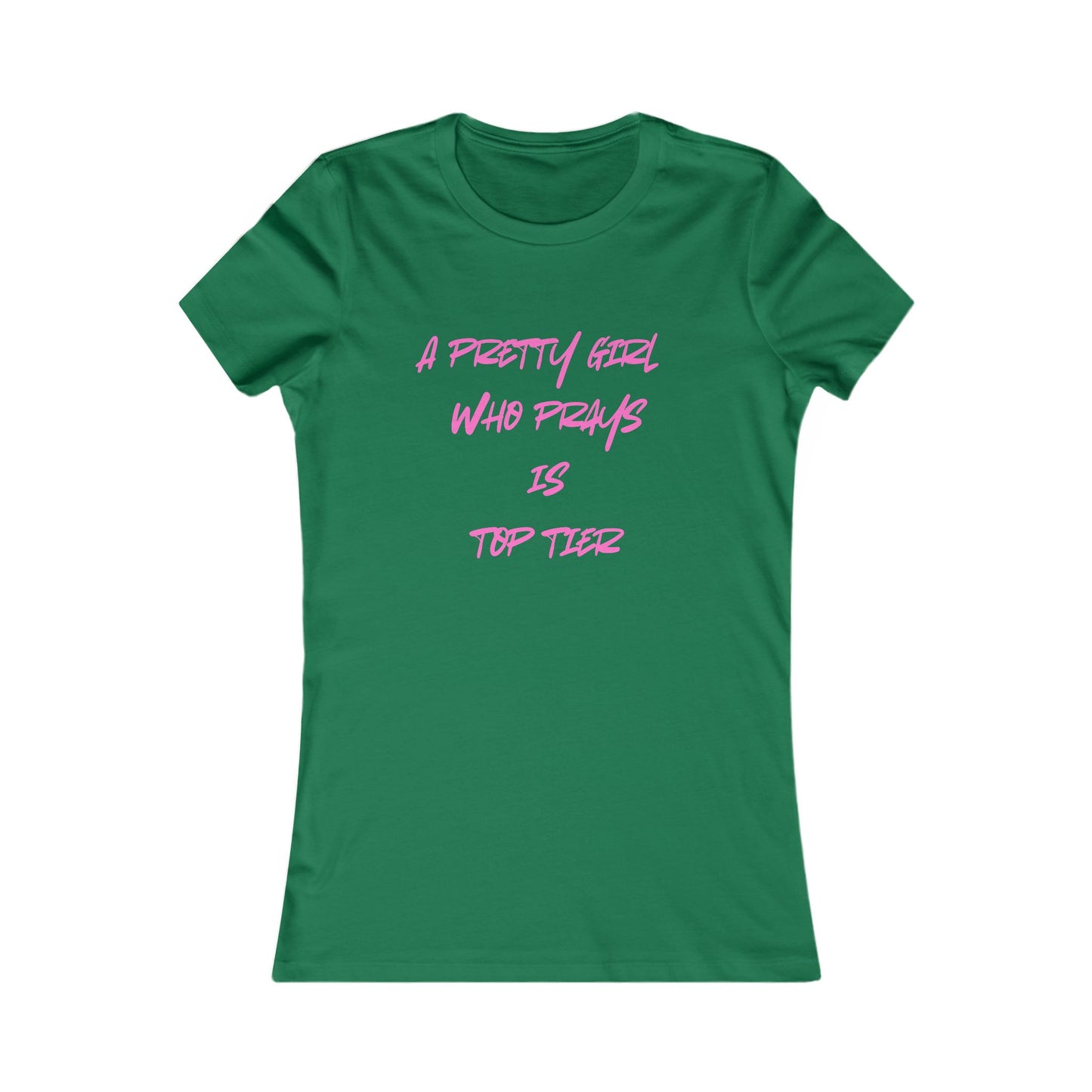 A Pretty Girl Who Prays Women's Tee– trending faith Inspired Tee in various colors