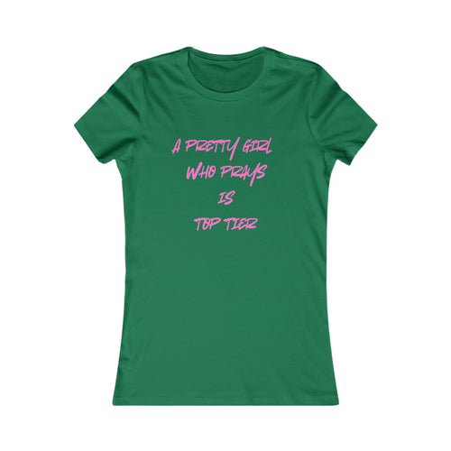 A Pretty Girl Who Prays Women's Tee– trending faith Inspired Tee in various colors