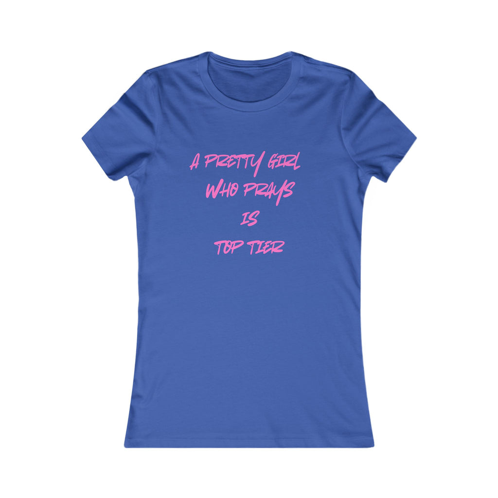 A Pretty Girl Who Prays Women's Tee– trending faith Inspired Tee in various colors