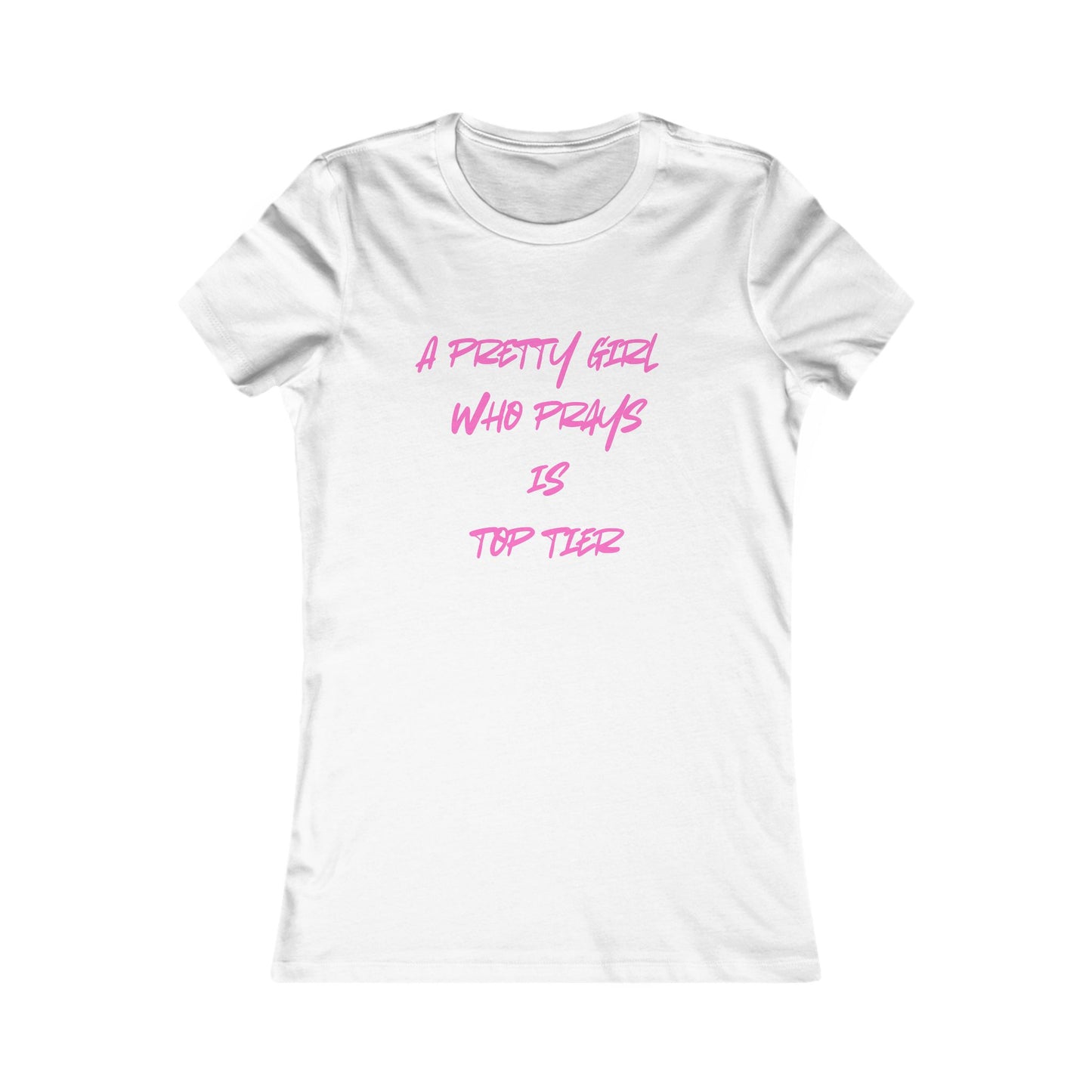 A Pretty Girl Who Prays Women's Tee– trending faith Inspired Tee in various colors
