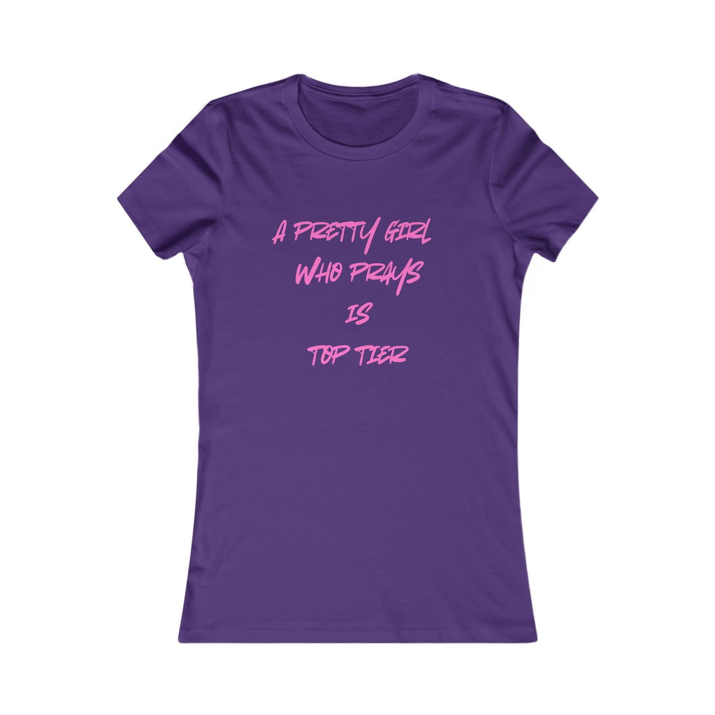 A Pretty Girl Who Prays Women's Tee– trending faith Inspired Tee in various colors