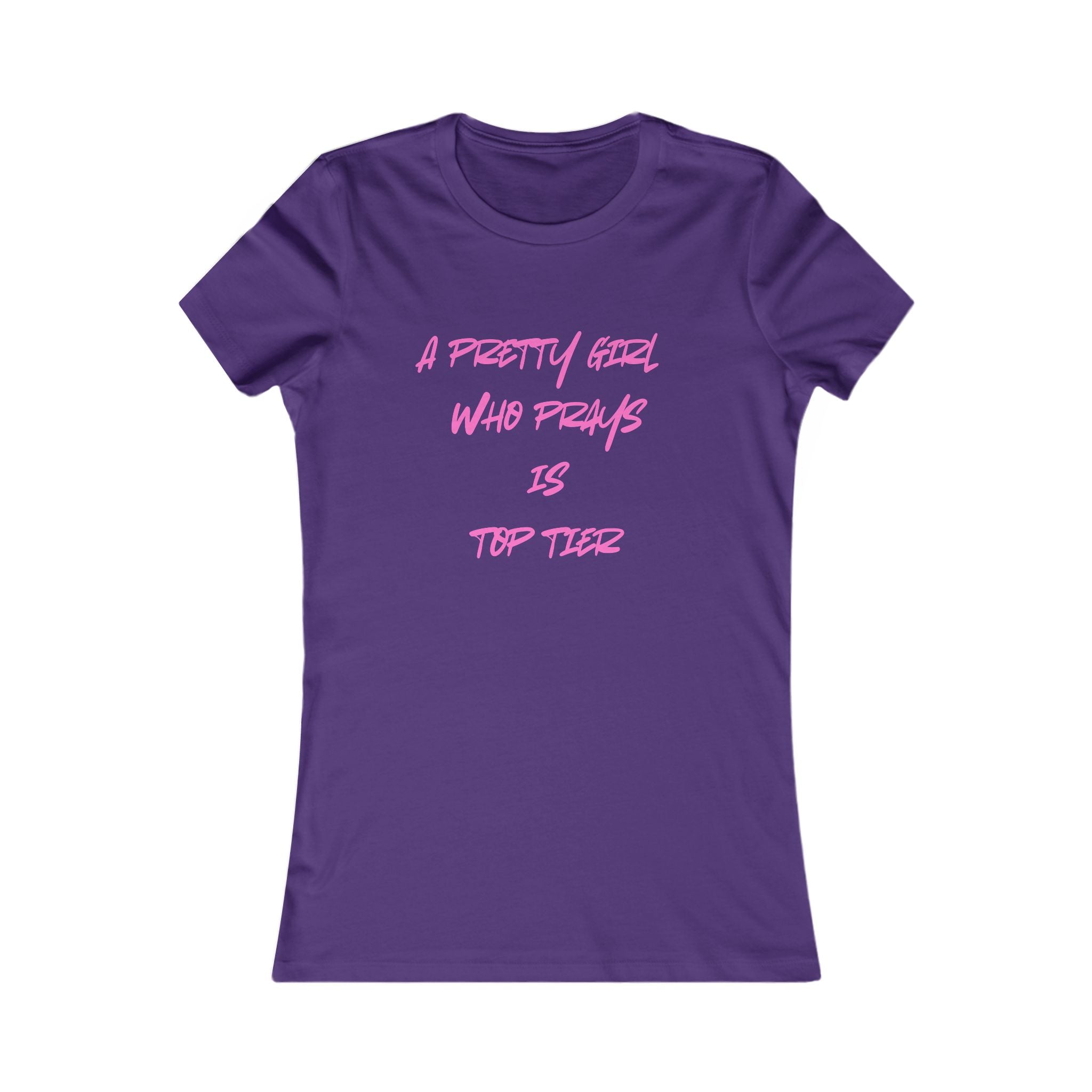 A Pretty Girl Who Prays Women's Tee– trending faith Inspired Tee in various colors
