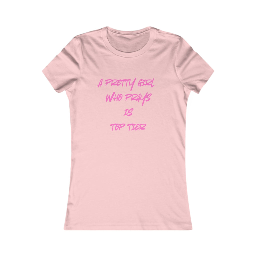 A Pretty Girl Who Prays Women's Tee– trending faith Inspired Tee in various colors
