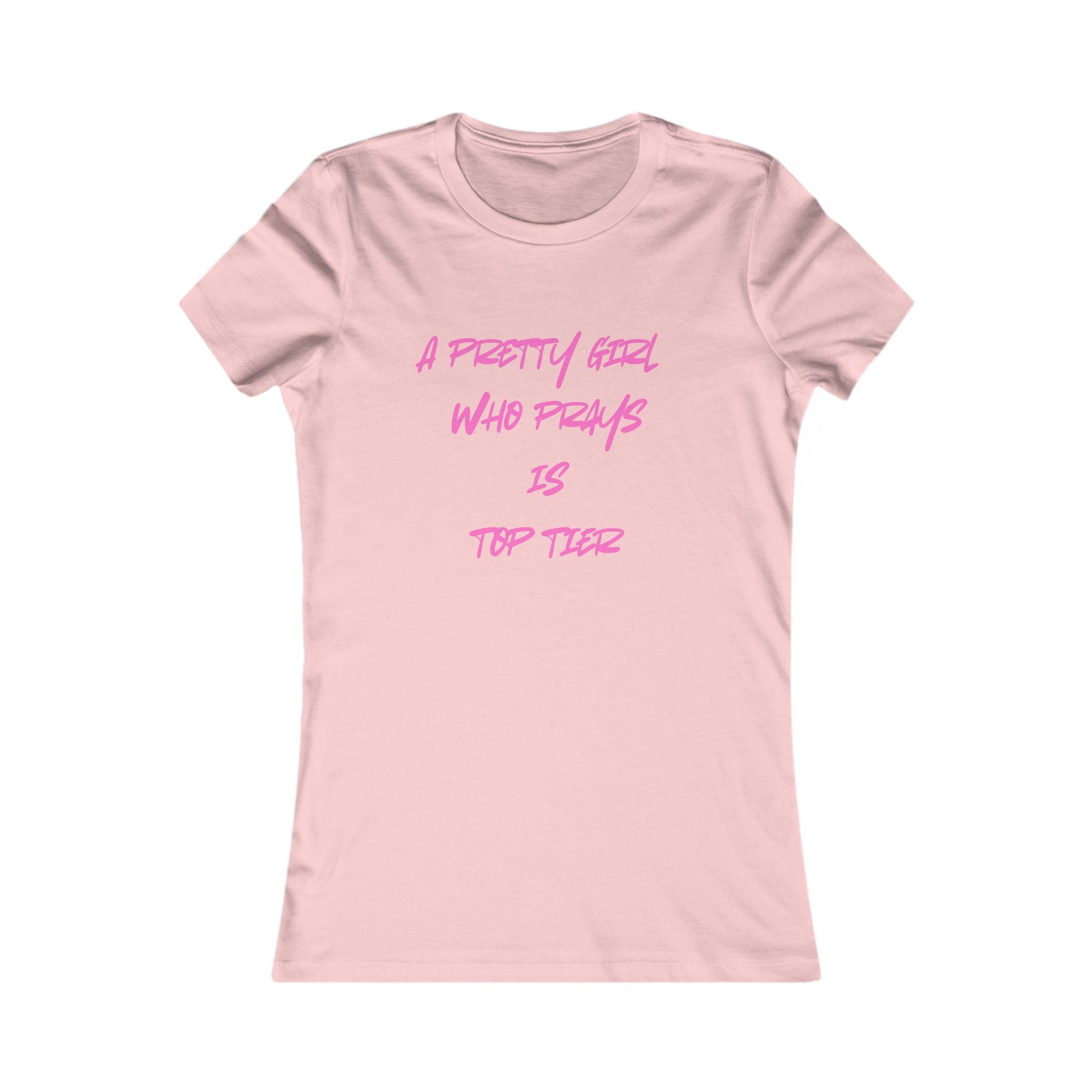 A Pretty Girl Who Prays Women's Tee– trending faith Inspired Tee in various colors