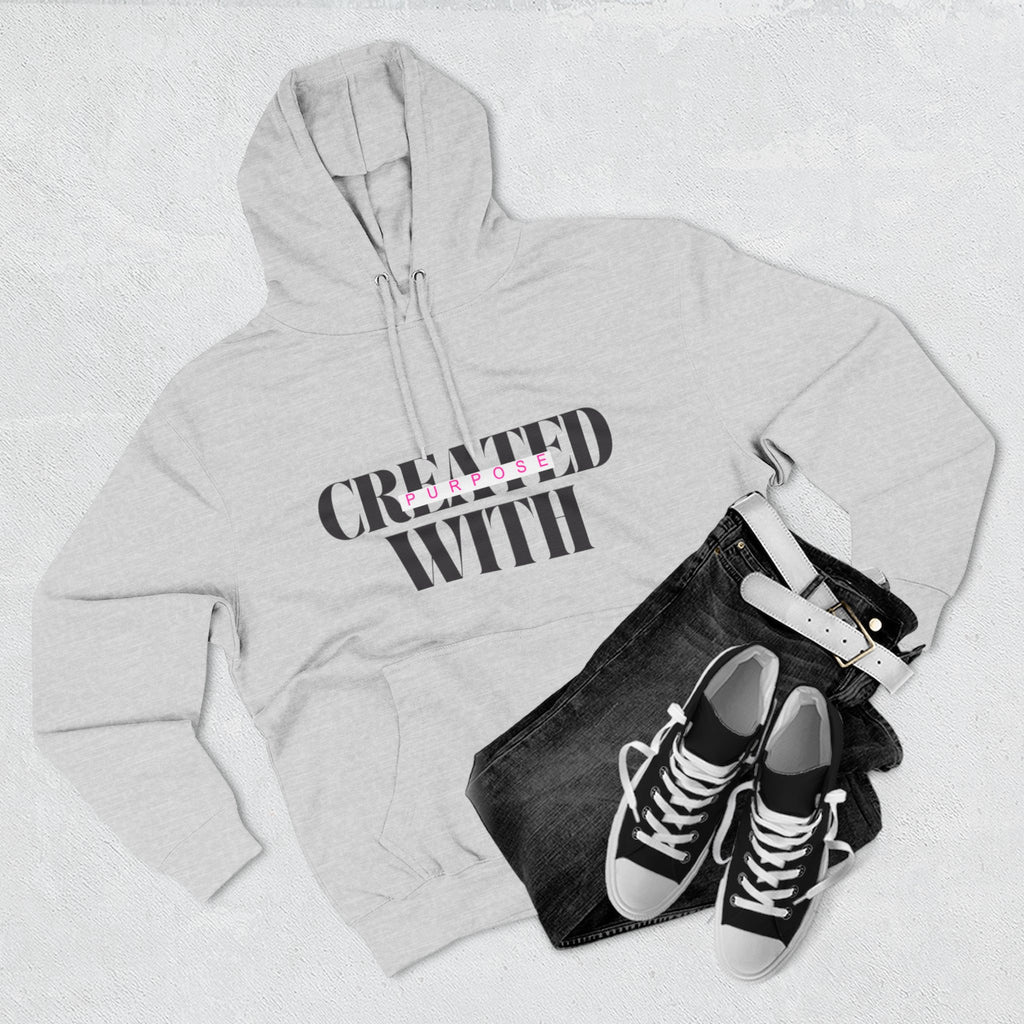 Created With Purpose Hoodie — Inspirational Faith Graphic Hoodie
