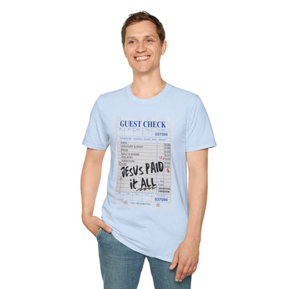 Jesus Paid It All Guest Check T-Shirt