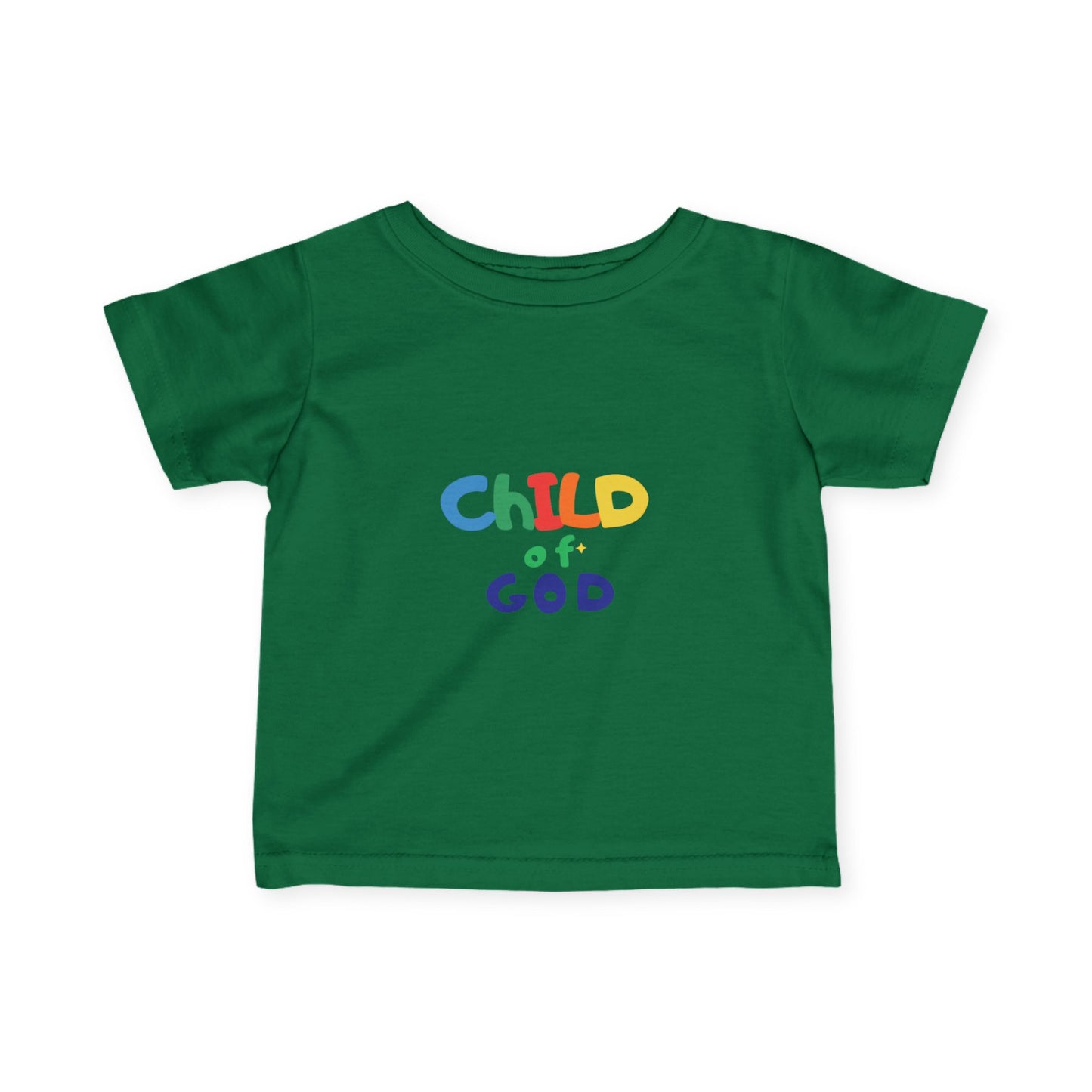 Child of God Infant Tee — Colorful Religious Baby T‑Shirt