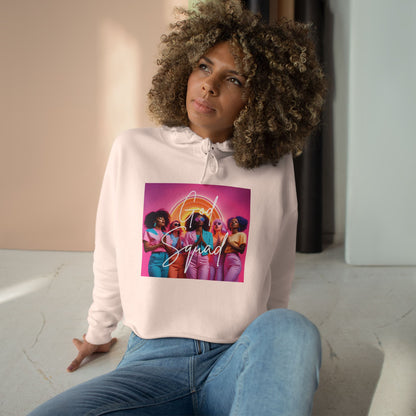 God Squad by THE FOG BRAND-Vibrant Crop Hoodie, Trendy Religious Streetwear, Christian Fashion, Pink, Gift for Her