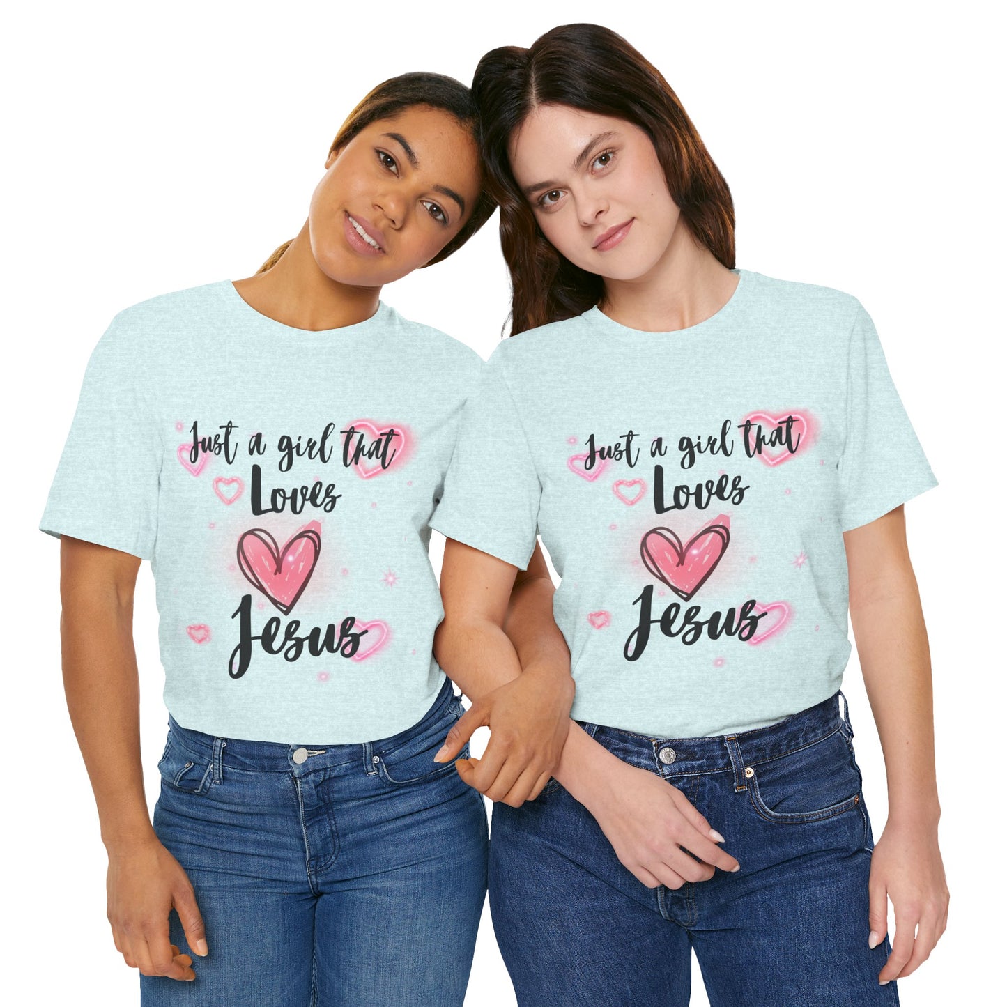 I Just Love Jesus Tee-For Young Women, Colorful, Religious and Christian t-shirt