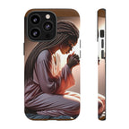Cell phone case-Woman Praying-Spiritual Prayer Phone Case - Tough Cases with Inspirational Design