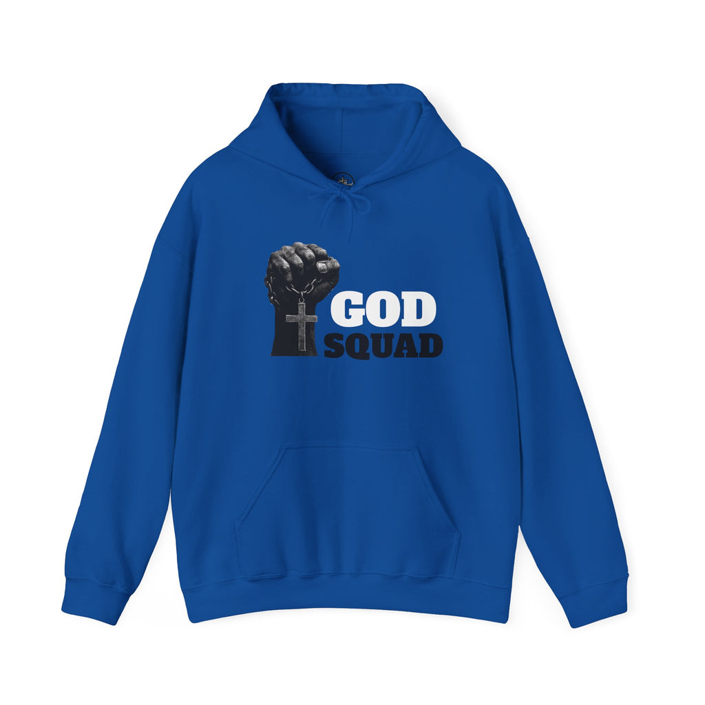 GOD SQUAD by The FOG BRAND- Unisex Hooded Sweatshirt with scripture-Spiritual Gift, Cozy Lounge Wear, Inspirational Apparel, Christian Apparel