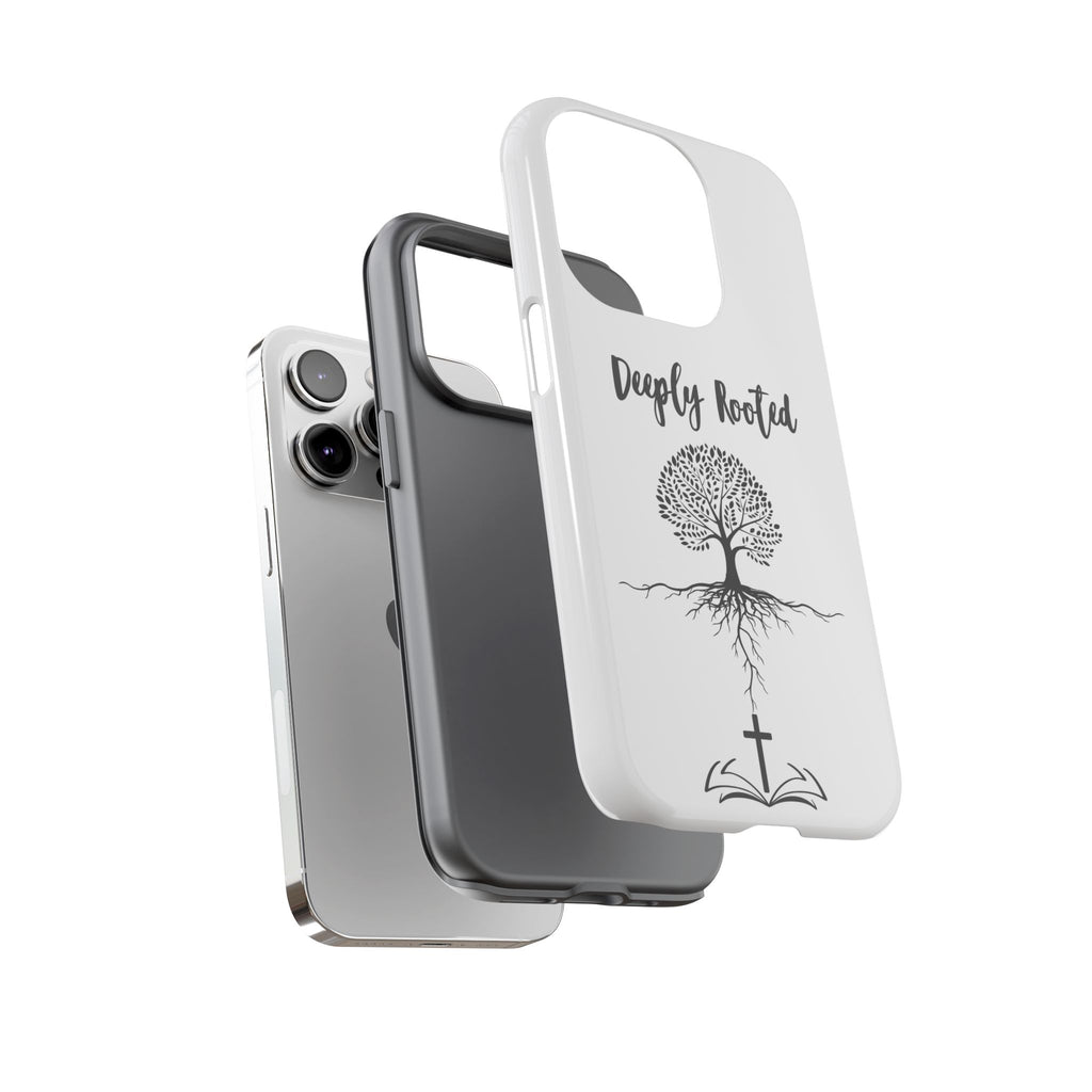 Cell Phone Case -Deeply Rooted Inspirational Tree Design for Faith and Strength