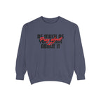 Pray About It- Religious, Unisex, Bold Print Sweatshirt, Cozy, Relaxed Fit for Everyday Wear,