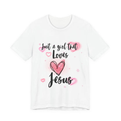 I Just Love Jesus Tee-For Young Women, Colorful, Religious and Christian t-shirt