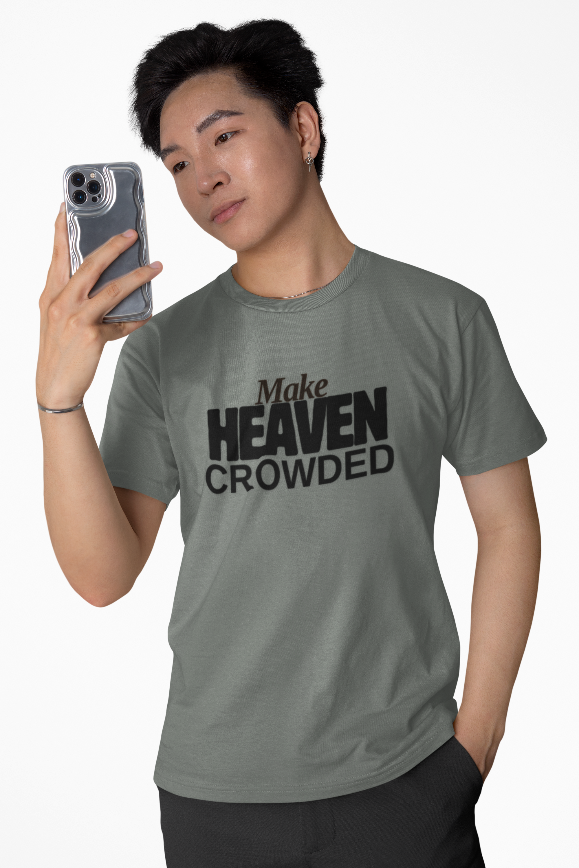 "Make Heaven Crowded" in Black print- Unisex T-shirt- for Bold Righteous Believers
