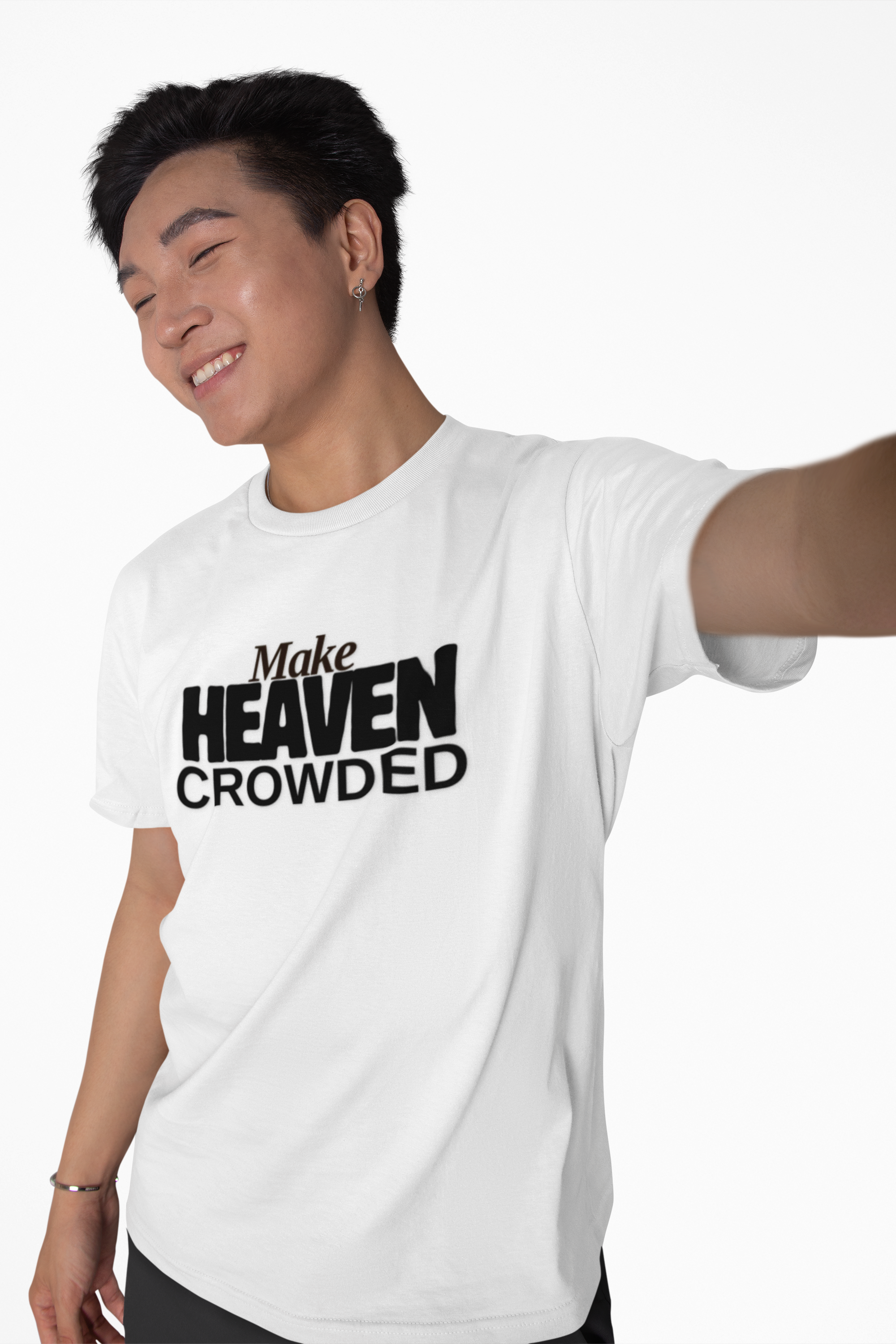 "Make Heaven Crowded" in Black print- Unisex T-shirt- for Bold Righteous Believers