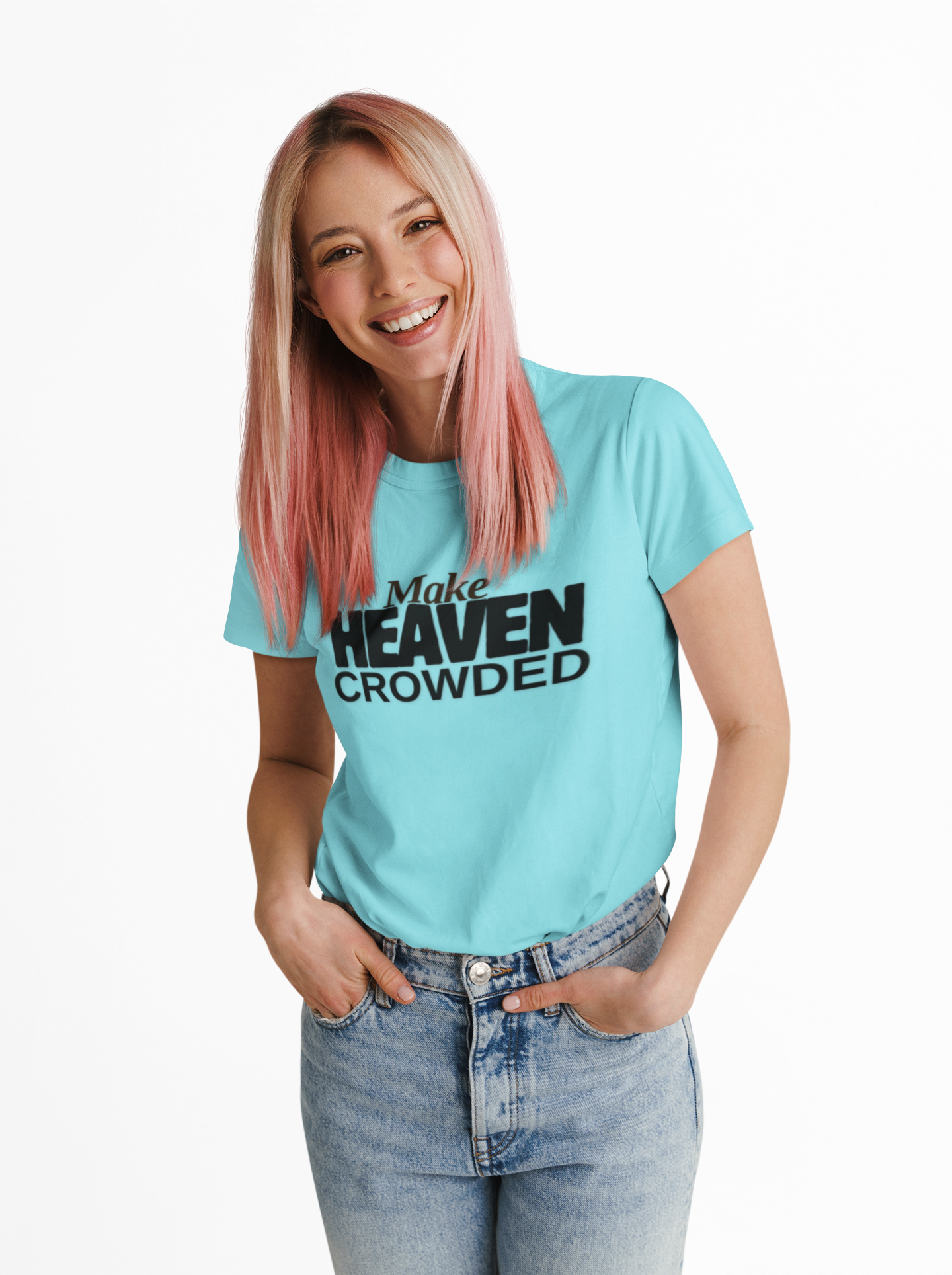 "Make Heaven Crowded" in Black print- Unisex T-shirt- for Bold Righteous Believers