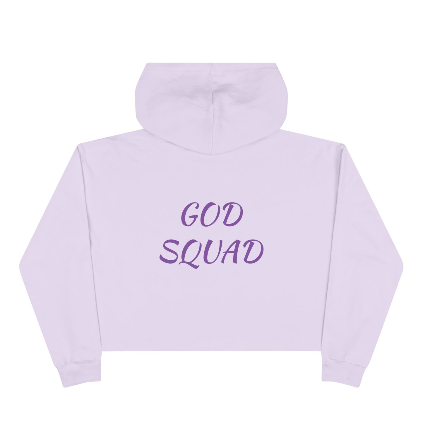 God Squad by THE FOG BRAND-Vibrant Crop Hoodie, Trendy Religious Streetwear, Christian Fashion, Pink, Gift for Her