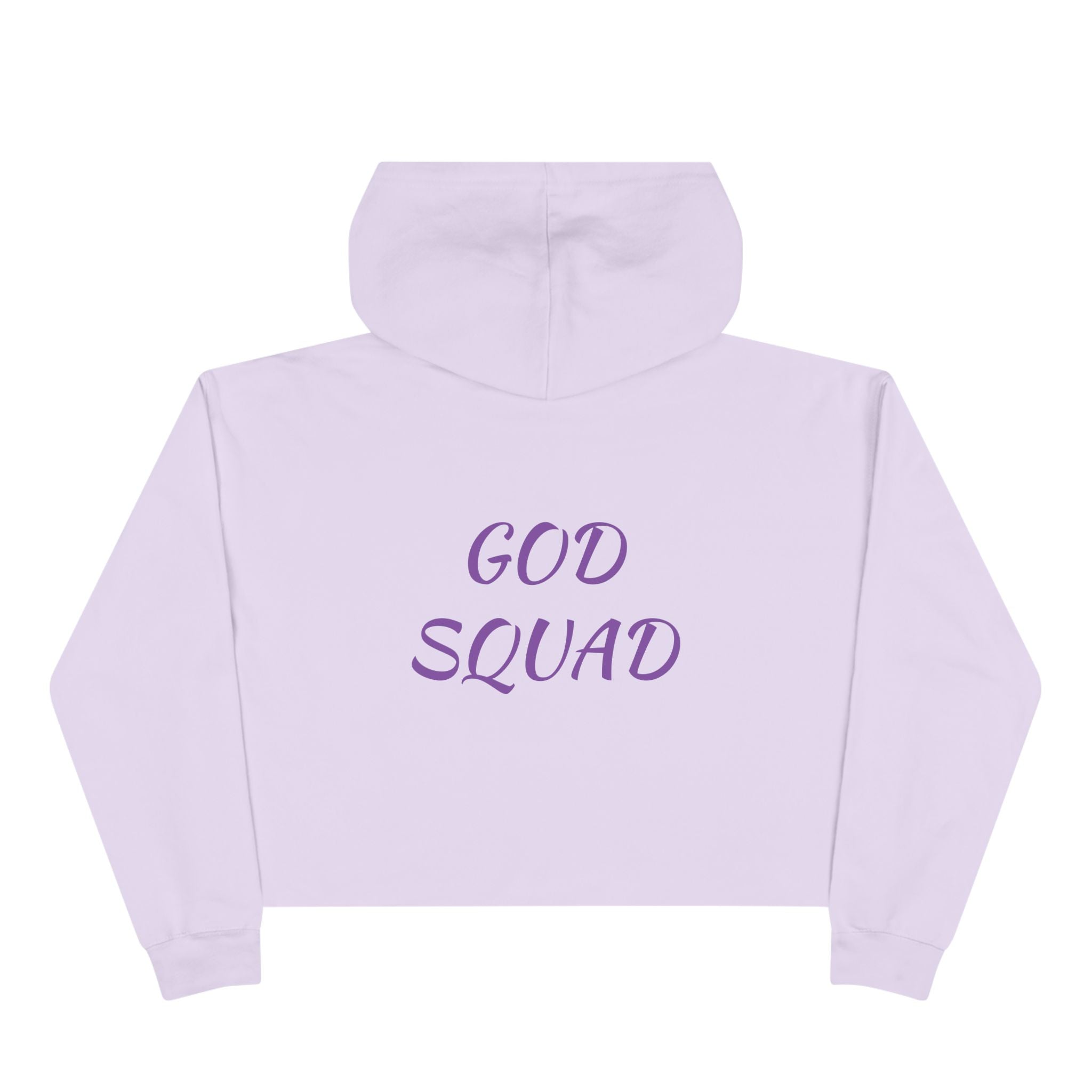 God Squad by THE FOG BRAND-Vibrant Crop Hoodie, Trendy Religious Streetwear, Christian Fashion, Pink, Gift for Her