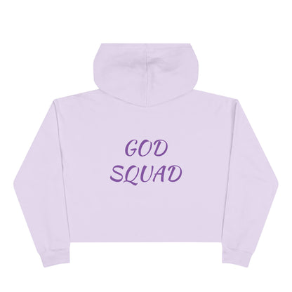 God Squad by THE FOG BRAND-Vibrant Crop Hoodie, Trendy Religious Streetwear, Christian Fashion, Pink, Gift for Her