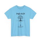 Deeply Rooted Unisex Heavy Cotton Tee - Inspirational Tree Design for Nature Lovers