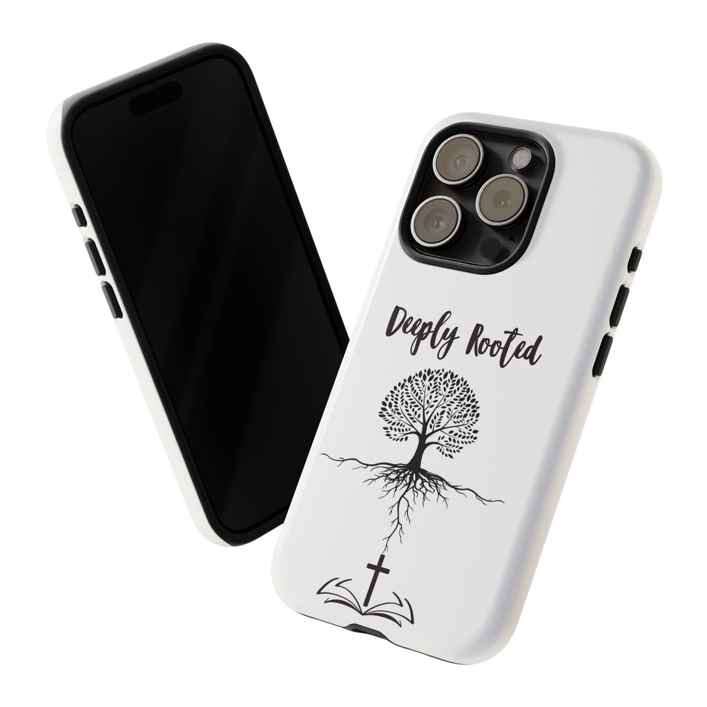Cell Phone Case -Deeply Rooted Inspirational Tree Design for Faith and Strength