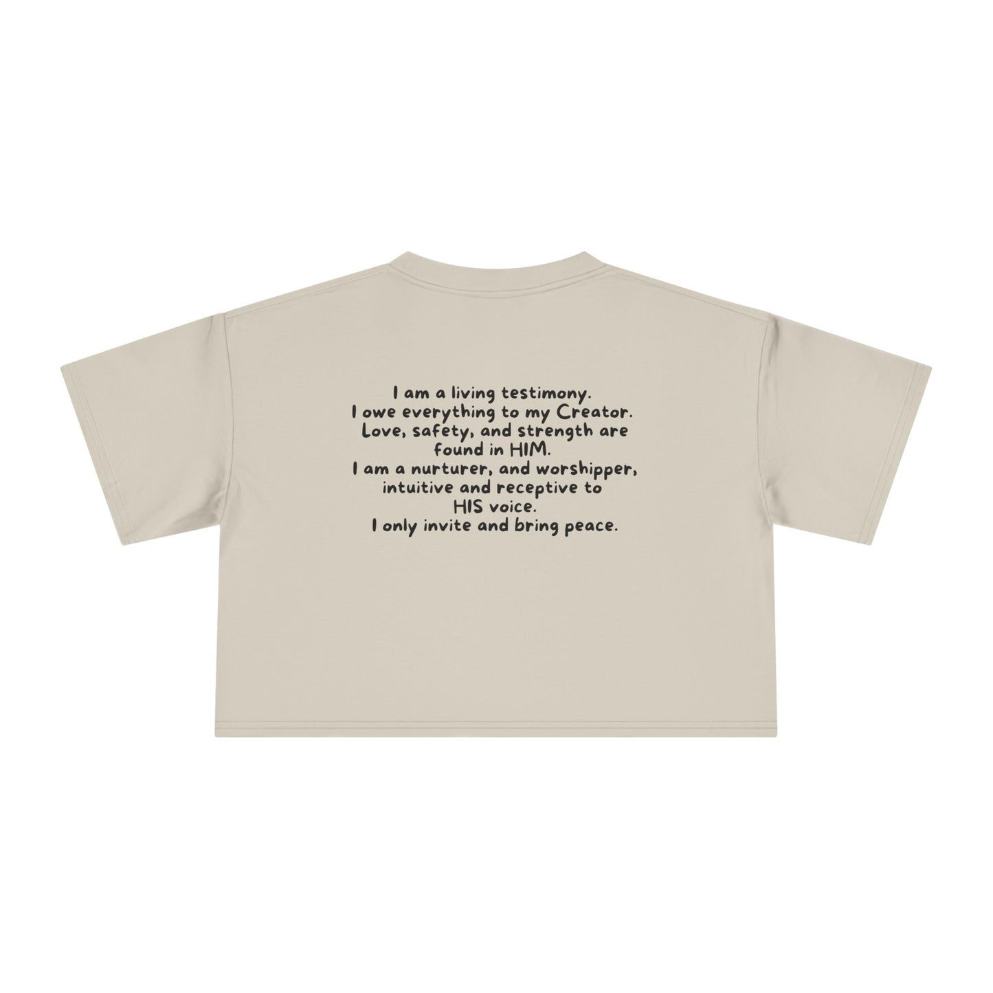 Faith-Inspired Women's Crop Tee, Motivational T-Shirt, Christian Apparel, Inspirational Gift, Summer Fashion