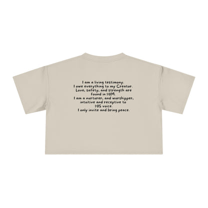 Faith-Inspired Women's Crop Tee, Motivational T-Shirt, Christian Apparel, Inspirational Gift, Summer Fashion