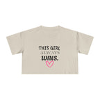 'This Girl Always Wins'-Faith-Inspired Women's Crop Tee, Motivational T-Shirt, Christian Apparel, Inspirational Gift for her