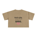 'This Girl Always Wins'-Faith-Inspired Women's Crop Tee, Motivational T-Shirt, Christian Apparel, Inspirational Gift for her