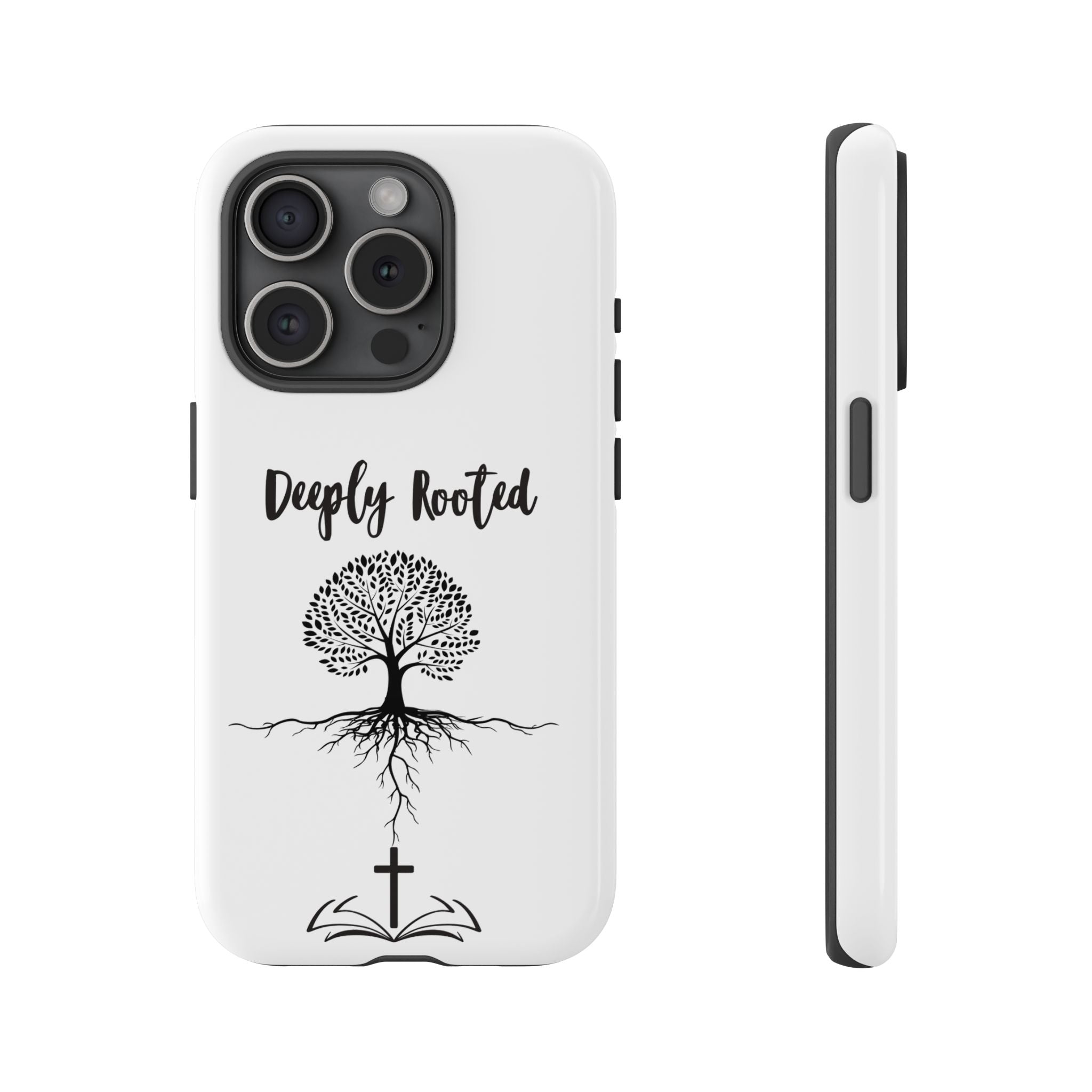 Cell Phone Case -Deeply Rooted Inspirational Tree Design for Faith and Strength