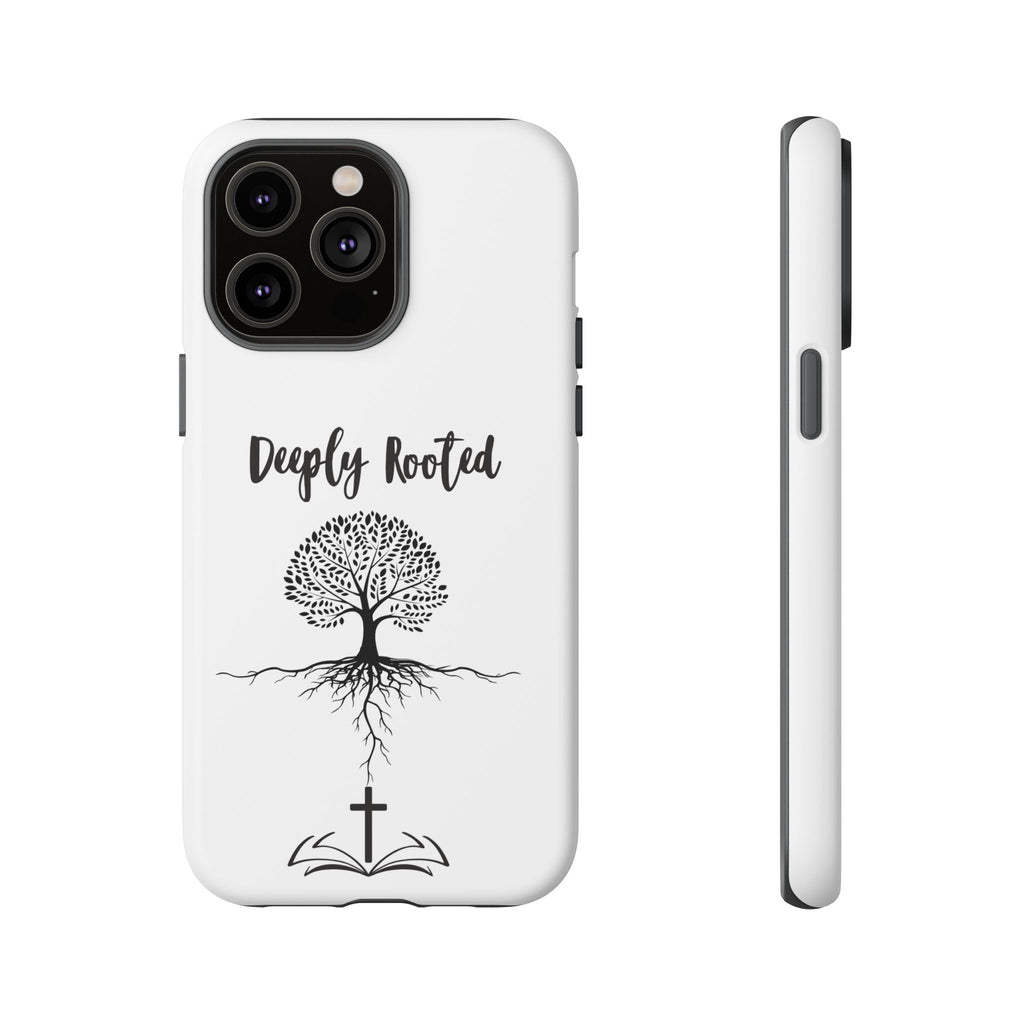 Cell Phone Case -Deeply Rooted Inspirational Tree Design for Faith and Strength