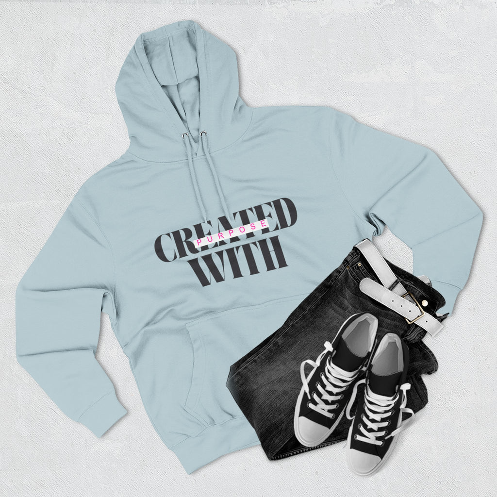 Created With Purpose Hoodie — Inspirational Faith Graphic Hoodie