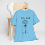 Deeply Rooted Unisex Heavy Cotton Tee - Inspirational Tree Design for Nature Lovers