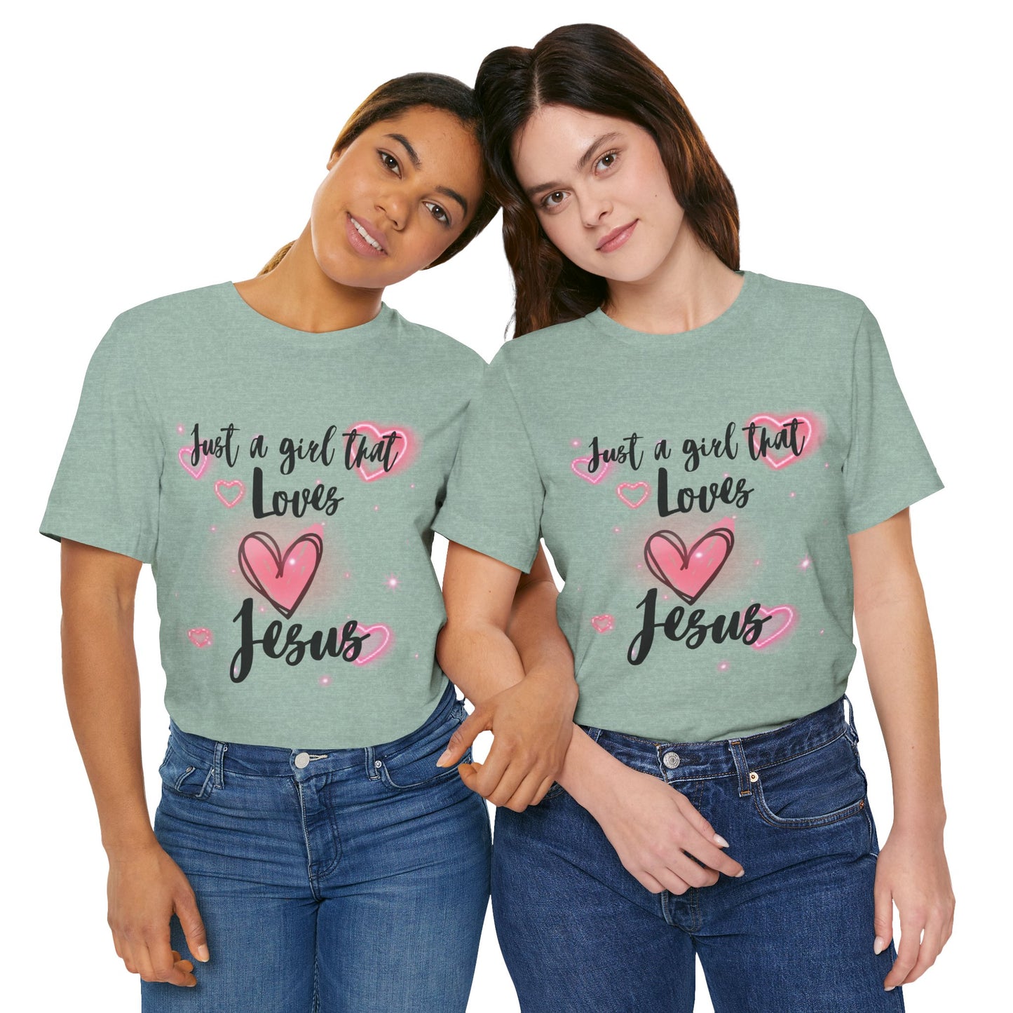 I Just Love Jesus Tee-For Young Women, Colorful, Religious and Christian t-shirt